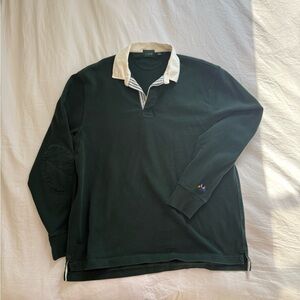 J. Crew Rugby Polo with Striped Placket